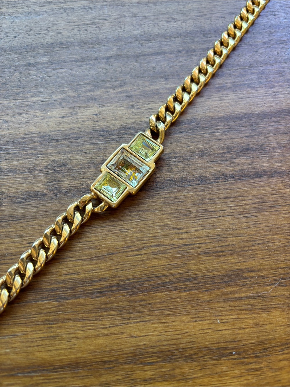 Vintage Gold-Tone Chain Celine Necklace